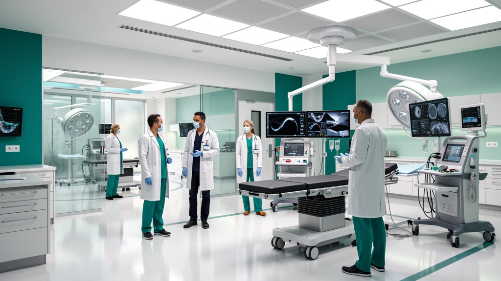 Modern hospital with advanced medical equipment